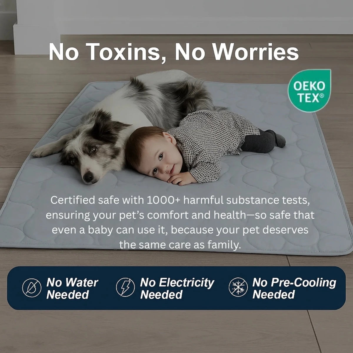 🐶🐈Pet Cooling Mat for Dogs & Cats🐶🐈| No Water No Electricity Self Cooling Pad, Non-Gel Toxic-Free Quick Dry Washable Cool Bed Prevents Pet Heatstroke for Hot Summer Days🥵-8HJ9