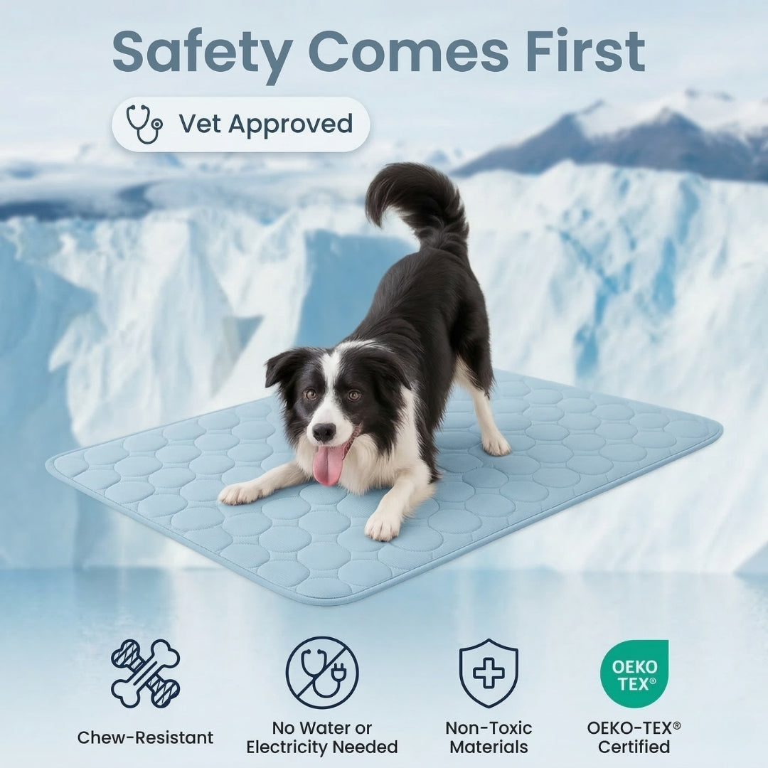 🐶🐈Pet Cooling Mat for Dogs & Cats🐶🐈| No Water No Electricity Self Cooling Pad, Non-Gel Toxic-Free Quick Dry Washable Cool Bed Prevents Pet Heatstroke for Hot Summer Days🥵-8HJ9