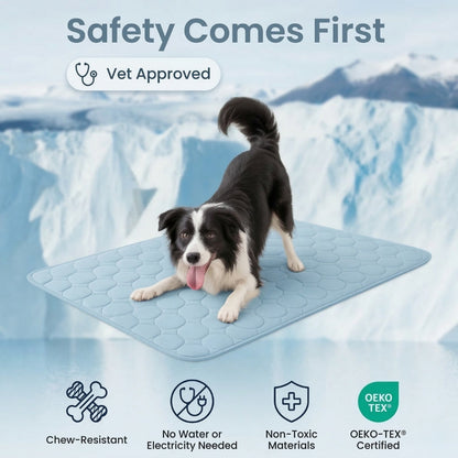 🐶🐈Pet Cooling Mat for Dogs & Cats🐶🐈| No Water No Electricity Self Cooling Pad, Non-Gel Toxic-Free Quick Dry Washable Cool Bed Prevents Pet Heatstroke for Hot Summer Days🥵-8HJ9