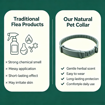 🔥 50% OFF Today 🐾Premium Natural Flea & Tick Protection Collar for Dogs & Cats – 60 Days Waterproof Botanical Defense-8YF7
