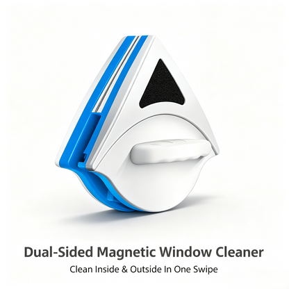 Dual-Sided Magnetic Window Cleaner | Clean Inside & Outside Glass In One Swipe, Safe High-Rise Wiper with Anti-Drop Rope-8HJ9