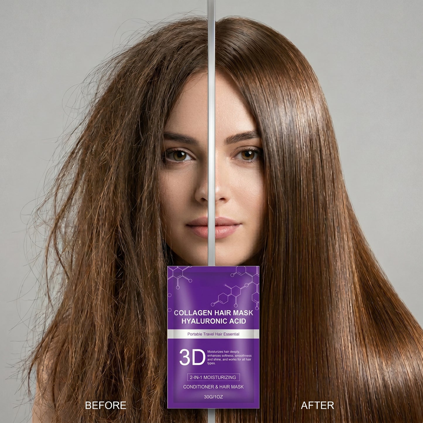 【🔥Hot Pick | 50K+ Sold💯】3D Collagen Hair Mask for Dry & Damaged Hair – Salon-Grade Deep Repair & Shine, Suitable for All Hair Types-8SA8