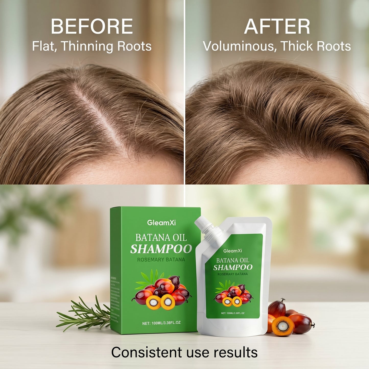 【✨Bestseller🔥】🌿Rosemary Batana Oil Shampoo - Promotes hair growth, strengthens hair strands, Unveil Your Hair's True Potential with Raw Batana Oil!