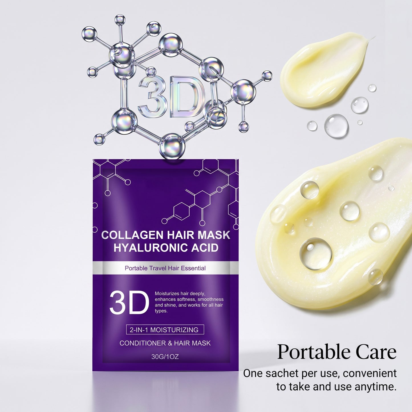 【🔥Hot Pick | 50K+ Sold💯】3D Collagen Hair Mask for Dry & Damaged Hair – Salon-Grade Deep Repair & Shine, Suitable for All Hair Types-8SA8