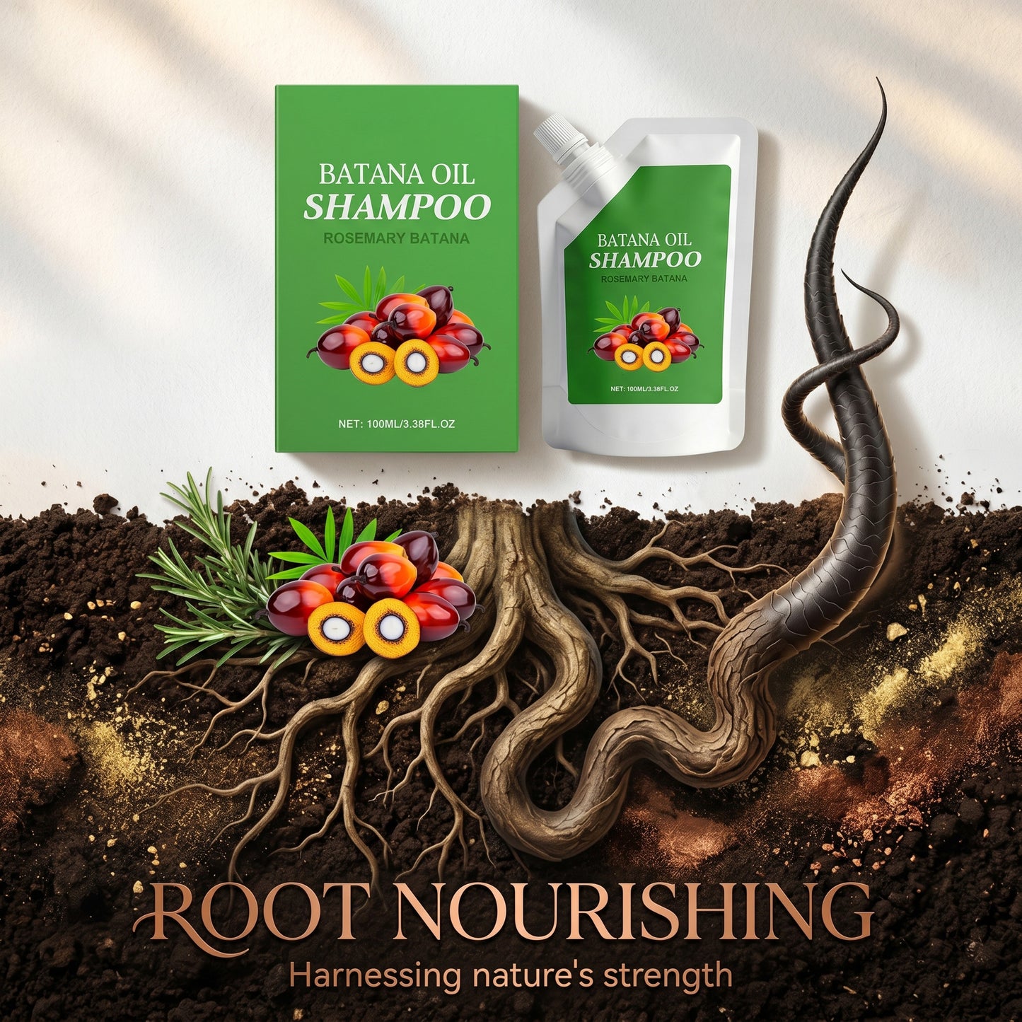 【✨Bestseller🔥】🌿Rosemary Batana Oil Shampoo - Promotes hair growth, strengthens hair strands, Unveil Your Hair's True Potential with Raw Batana Oil!-8SA8