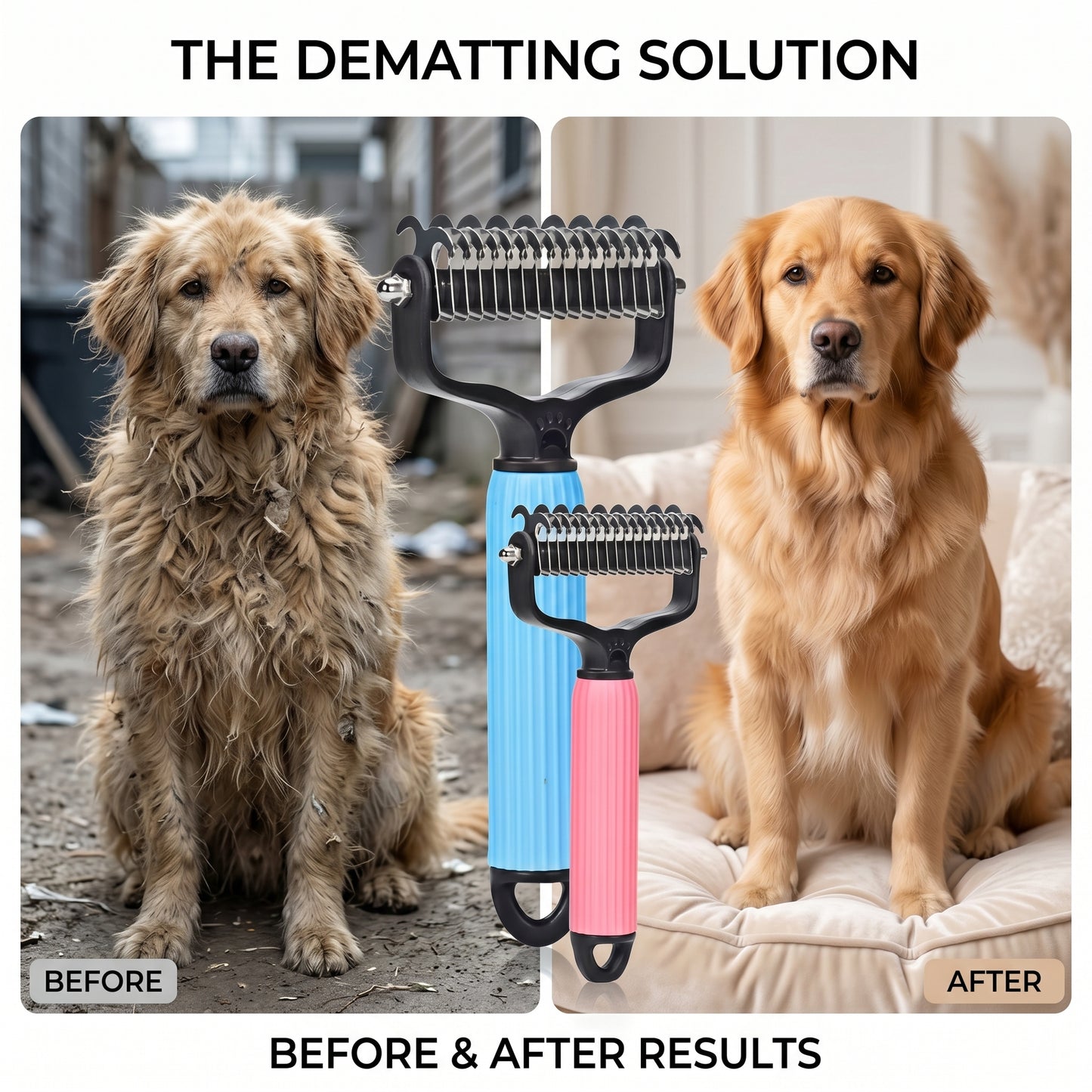 💯🐱Flash Sale!🐶 Professional Deshedding Tool For Dogs And Cats,Shedding Removal Easy to Use Essential Grooming-8SA8