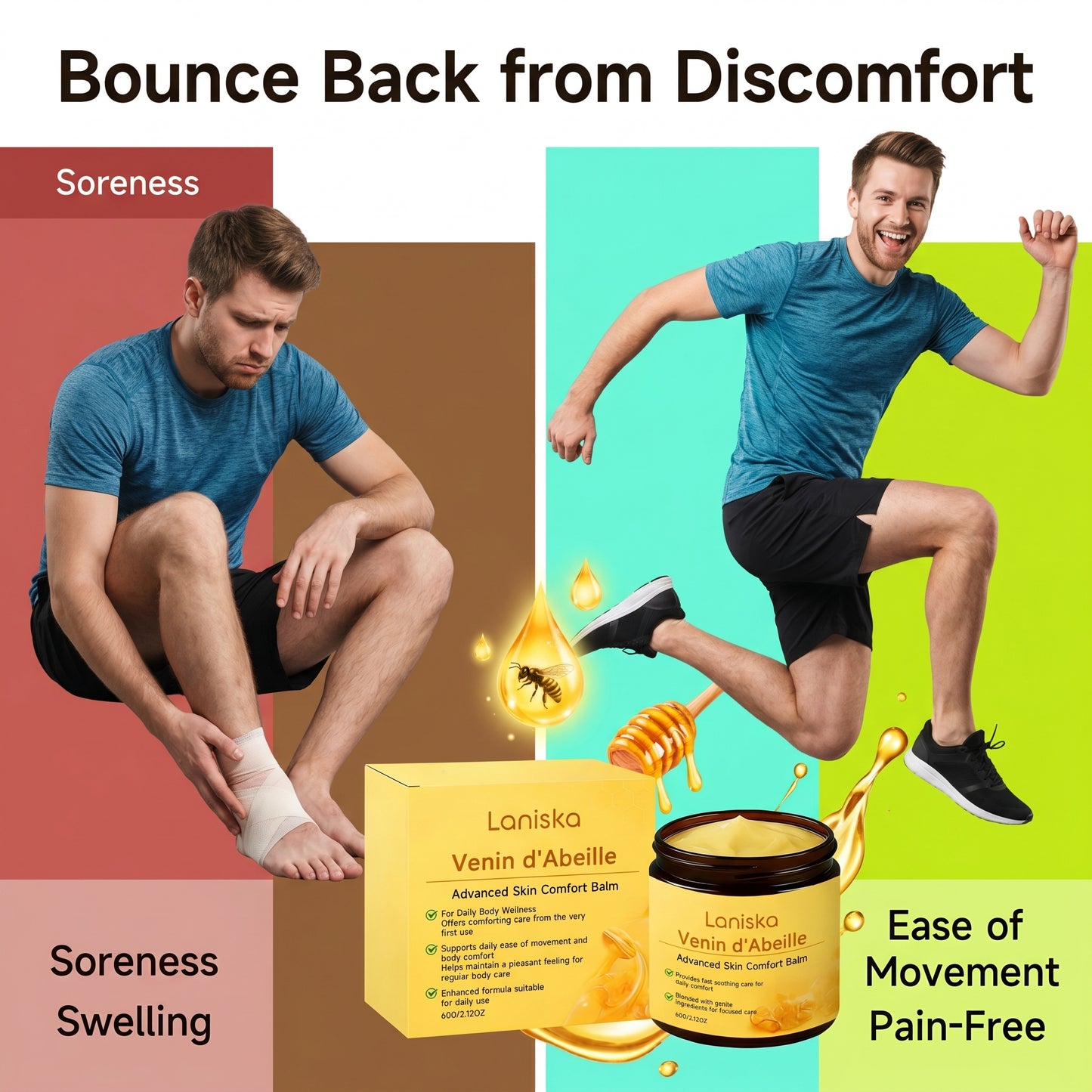 【Hot 🎯 | 30k+ Sold⭐】 New Zealand Bee Venom Bone and Joint Treatment Cream, help repair joint tissue, reduce cysts and swelling-8SA8