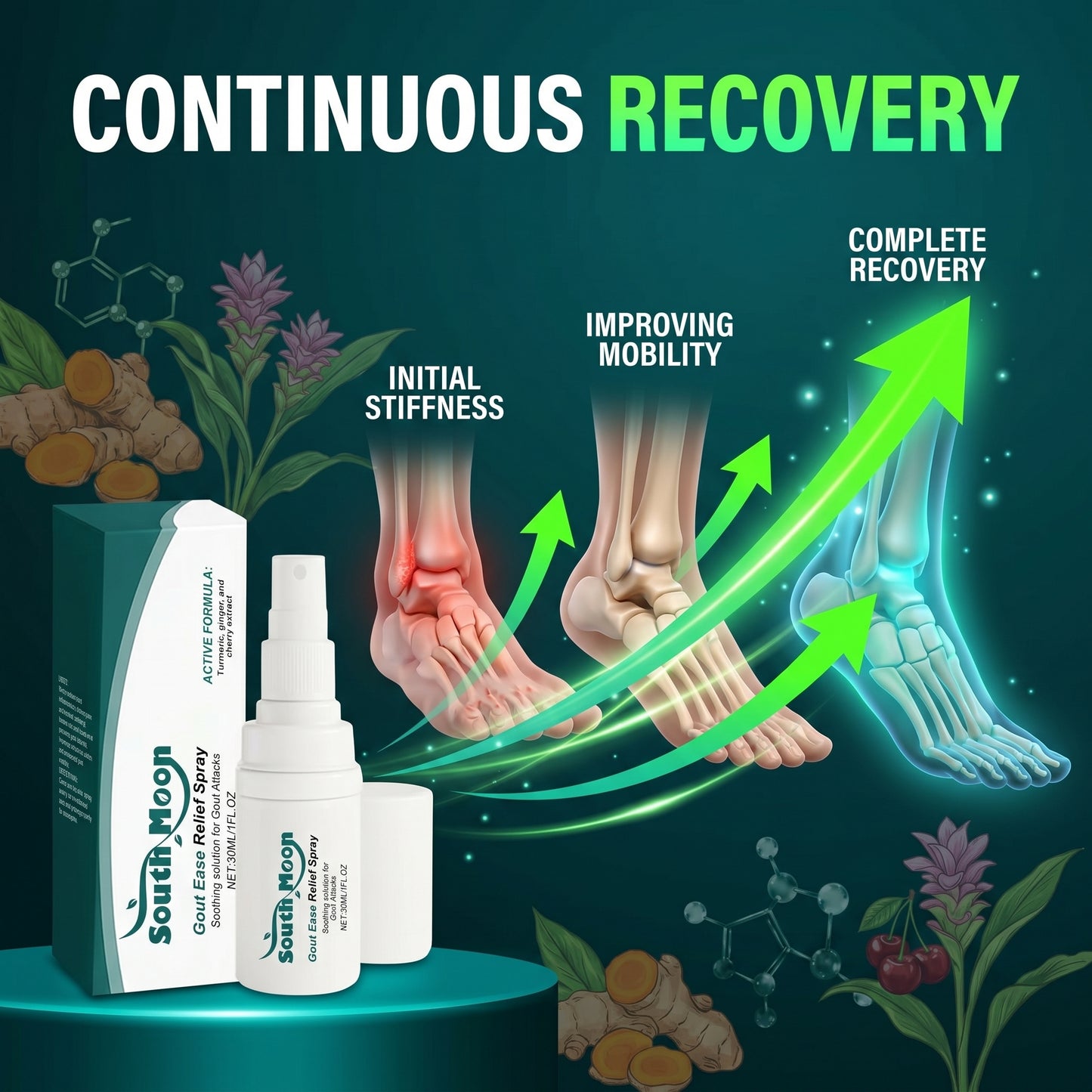 🔥Hot  | 30k+ Sold✅【GoutEase Relief Spray】Targeted relief from gout pain, penetrates deeply to calm inflammation, break down uric acid-8SA8