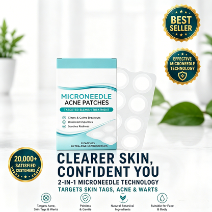 ⏰Ends Today: 60% OFF✨2-in-1 Microneedle & Hydrocolloid Patch | Removes Raised Moles, Acne, Flat Warts & Skin Tags -8RH7