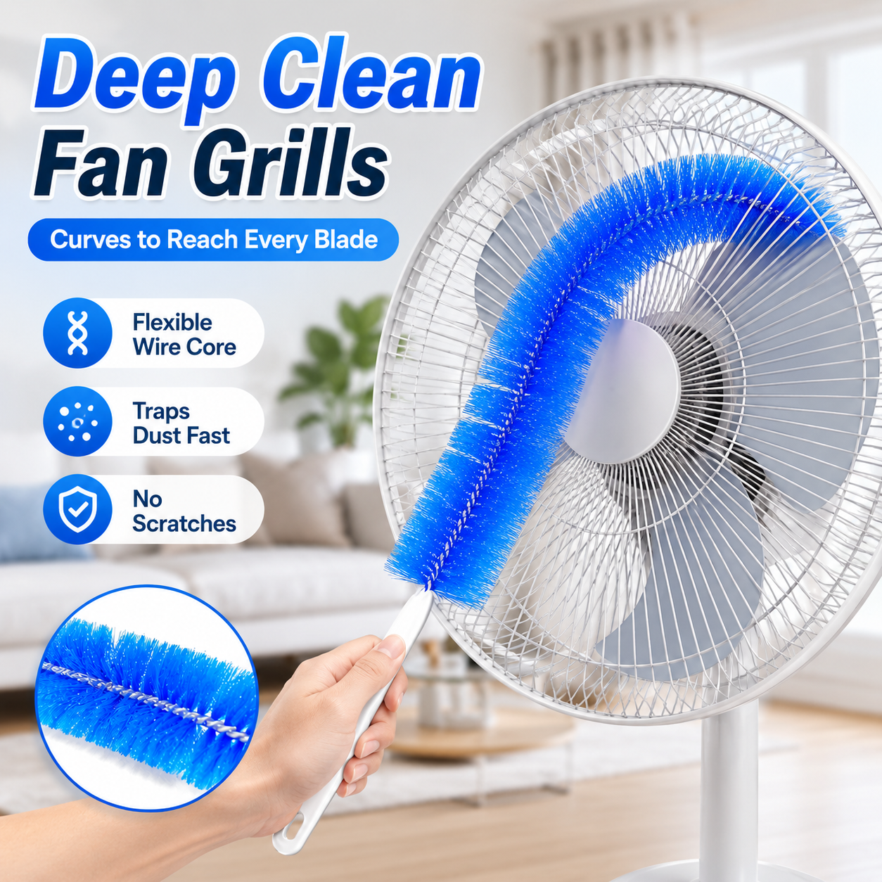 😍50% OFF🎁Flexible Microfiber Fan Duster Brushes – Reusable Cleaning Tools🔧-8HJ9