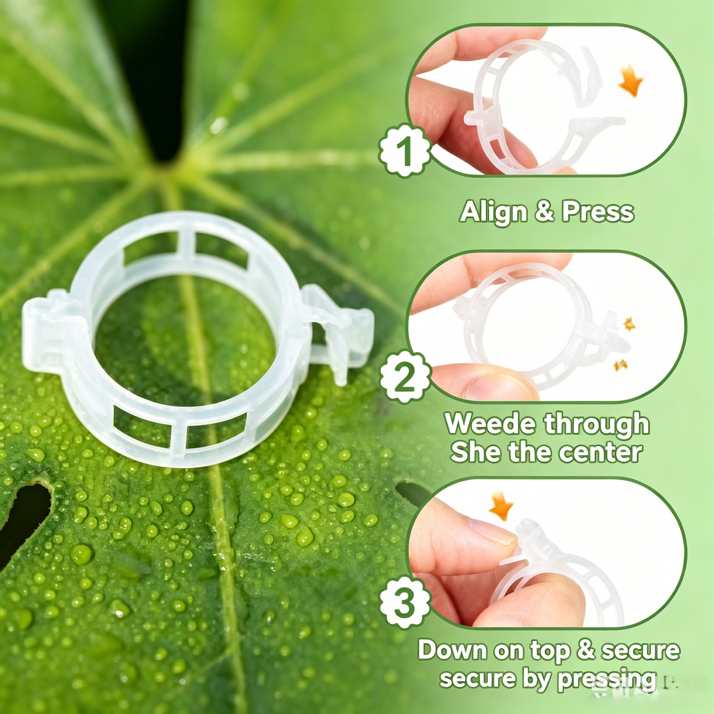 🥦🌽Secured Plastic Plant Clips🥕| Reusable Vine & Stem Support, Weatherproof Garden Clips for Tomato, Cucumber & Climbing Plants🥒🍅-8HJ9