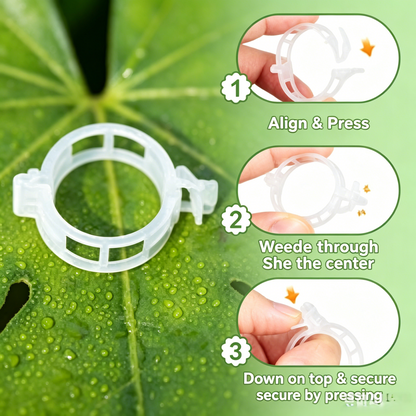🥦🌽Secured Plastic Plant Clips🥕| Reusable Vine & Stem Support, Weatherproof Garden Clips for Tomato, Cucumber & Climbing Plants🥒🍅-8HJ9