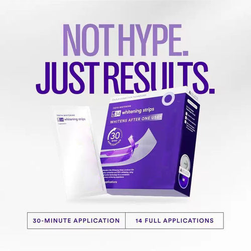 Purple Teeth Whitening Strips，Safe for Enamel - Non Sensitive Teeth Whitening - Peroxide-Free-8SA8
