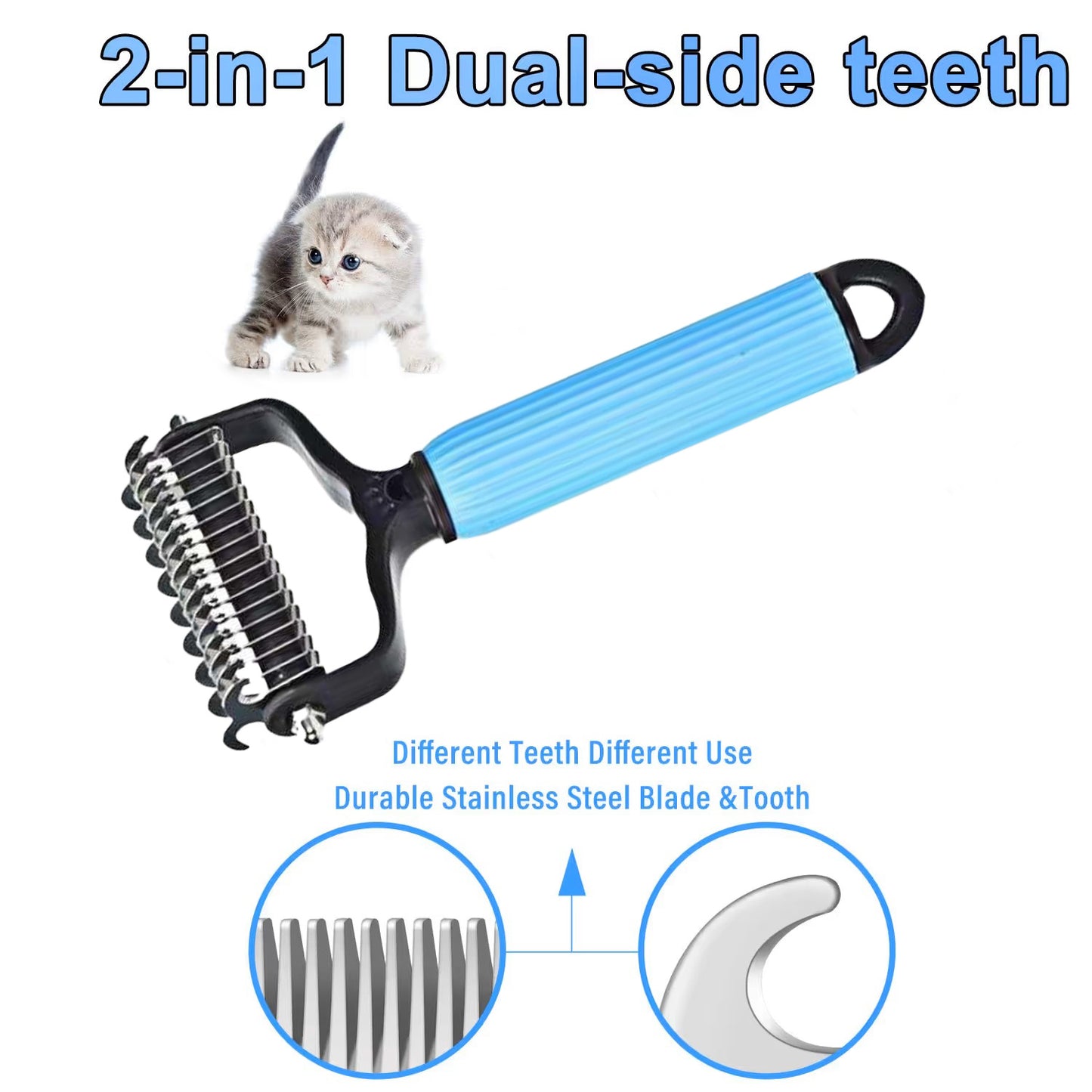 💯🐱Flash Sale!🐶 Professional Deshedding Tool For Dogs And Cats,Shedding Removal Easy to Use Essential Grooming-8SA8