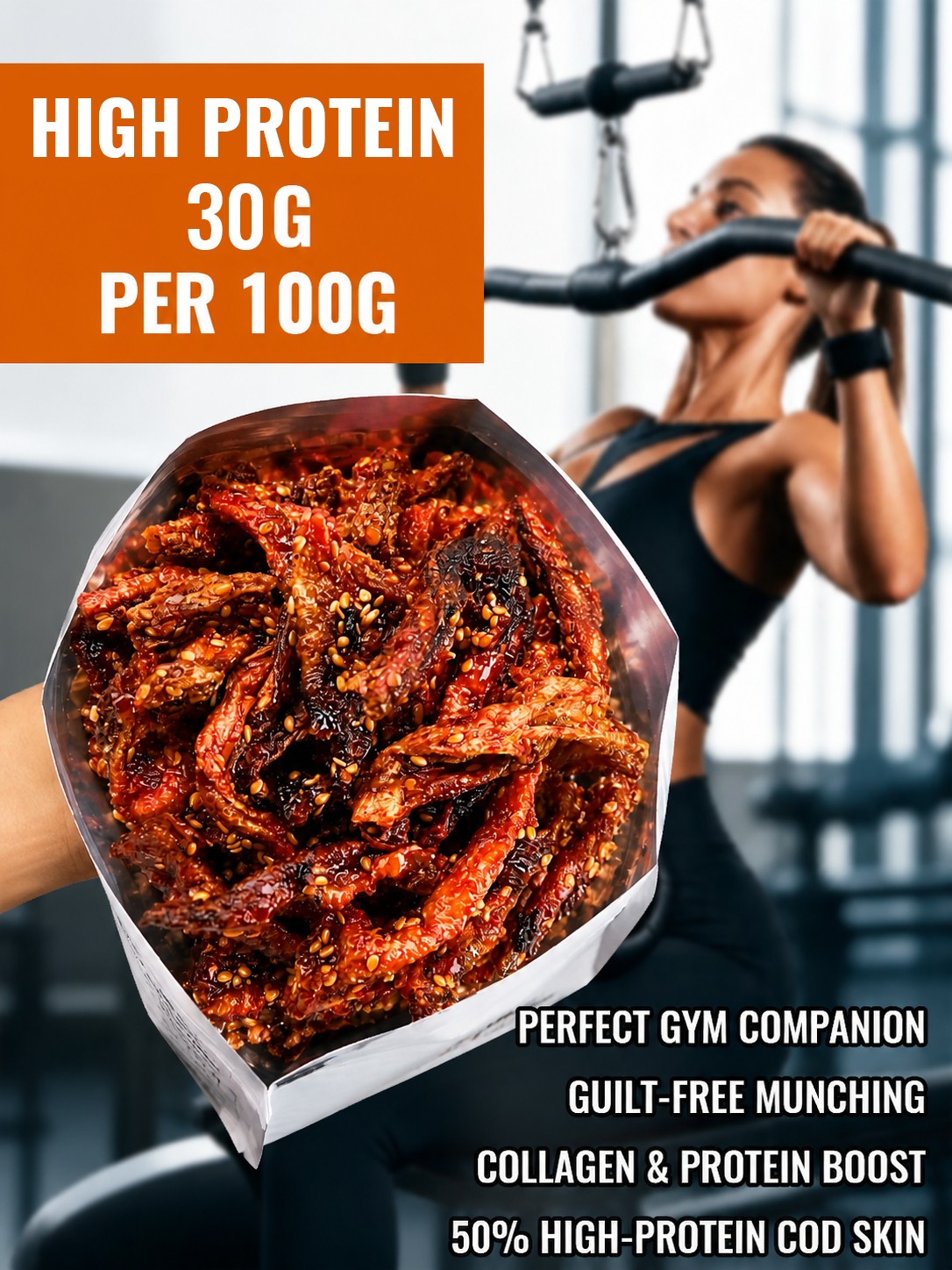 🌶️Premium Crispy Spicy Cod Skin Snack | Crunchy Seafood Chips-Ray