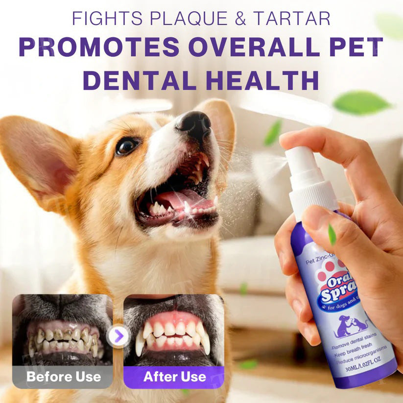 🐱🦷Yegbong Pet Dental Cleaning Spray for Dogs & Cats, Removes Plaque & Stains, Freshens Breath, Oral Care Spray-8SA8