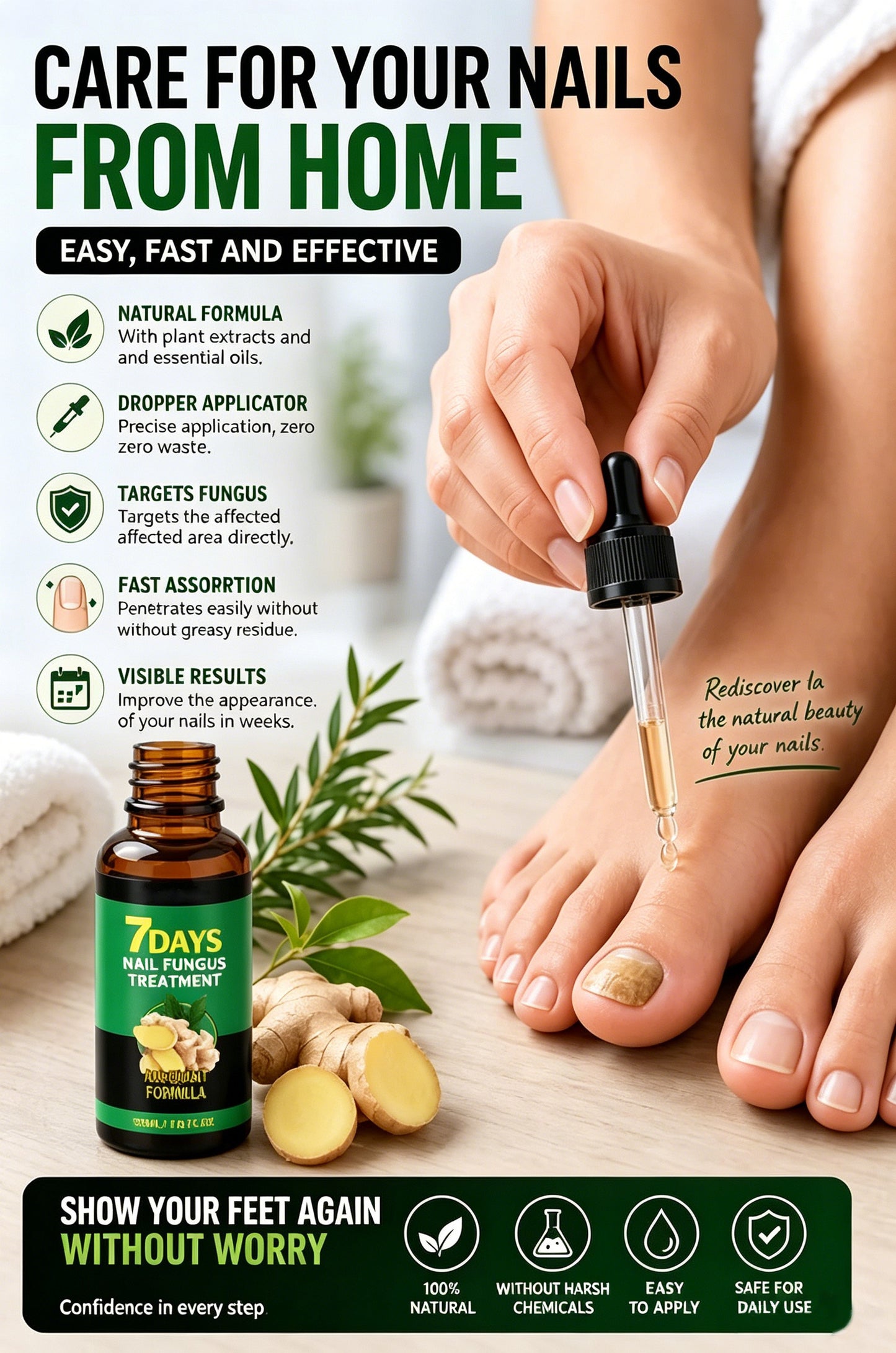 🌏Hot Selling Globally🥇🔥7 DAYS Nail Fungus Treatment, healthy and strong nails-8SA8