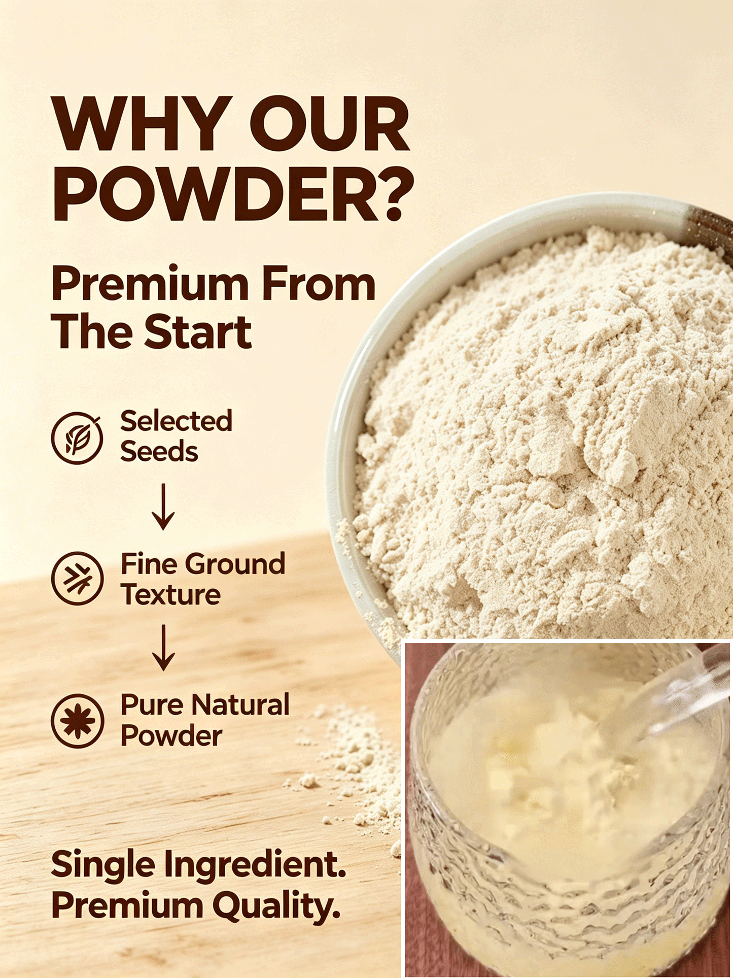 🍈 Premium Seed Powder Blend | Smooth Taste, Easy Nutrition-Ray