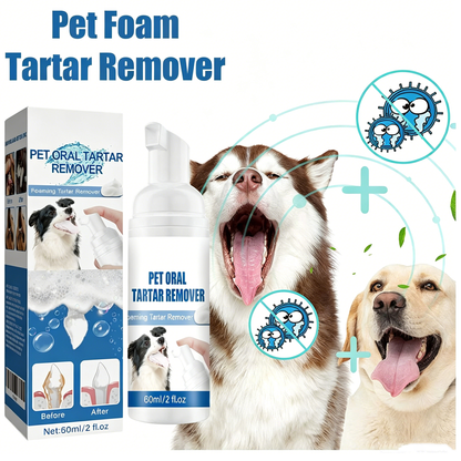 🔥Dog & Cat Tartar Remover Foam, Fresh Breath Oral Care Spray, Healthy Pet Teeth Without Brushing-8RH7