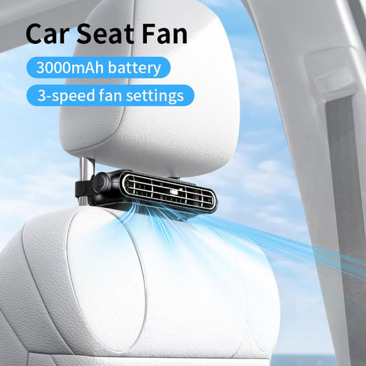 🌀💨Car Seat Velcro Fan: 3 Adjustable Speeds, USB Charging, Suitable For Cars, Golf Carts, And Travel RVs-8SA8