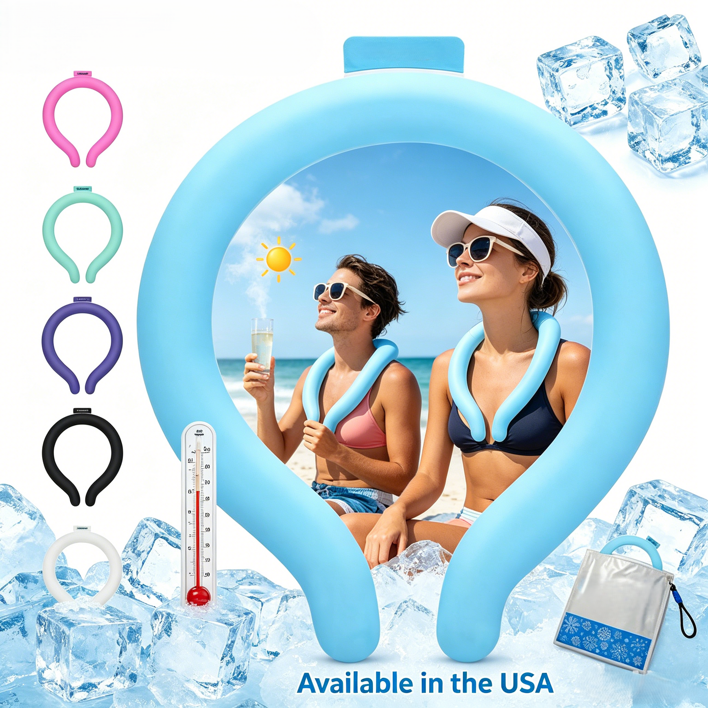 🌞2026 Summer Must-Have Gadget🌊PCM Neck Cooling Tube – Wearable Ice Ring for Hot Flashes, Sports & Summer Heat🏄‍♀️-8HJ9