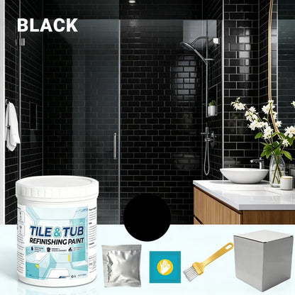 🧹Tile & Tub Refinishing Paint Kit Water-Based Renovation Coating|Easy DIY Brush/Roller Application for Bathroom & Kitchen Surfaces 300g🎨-8HJ9