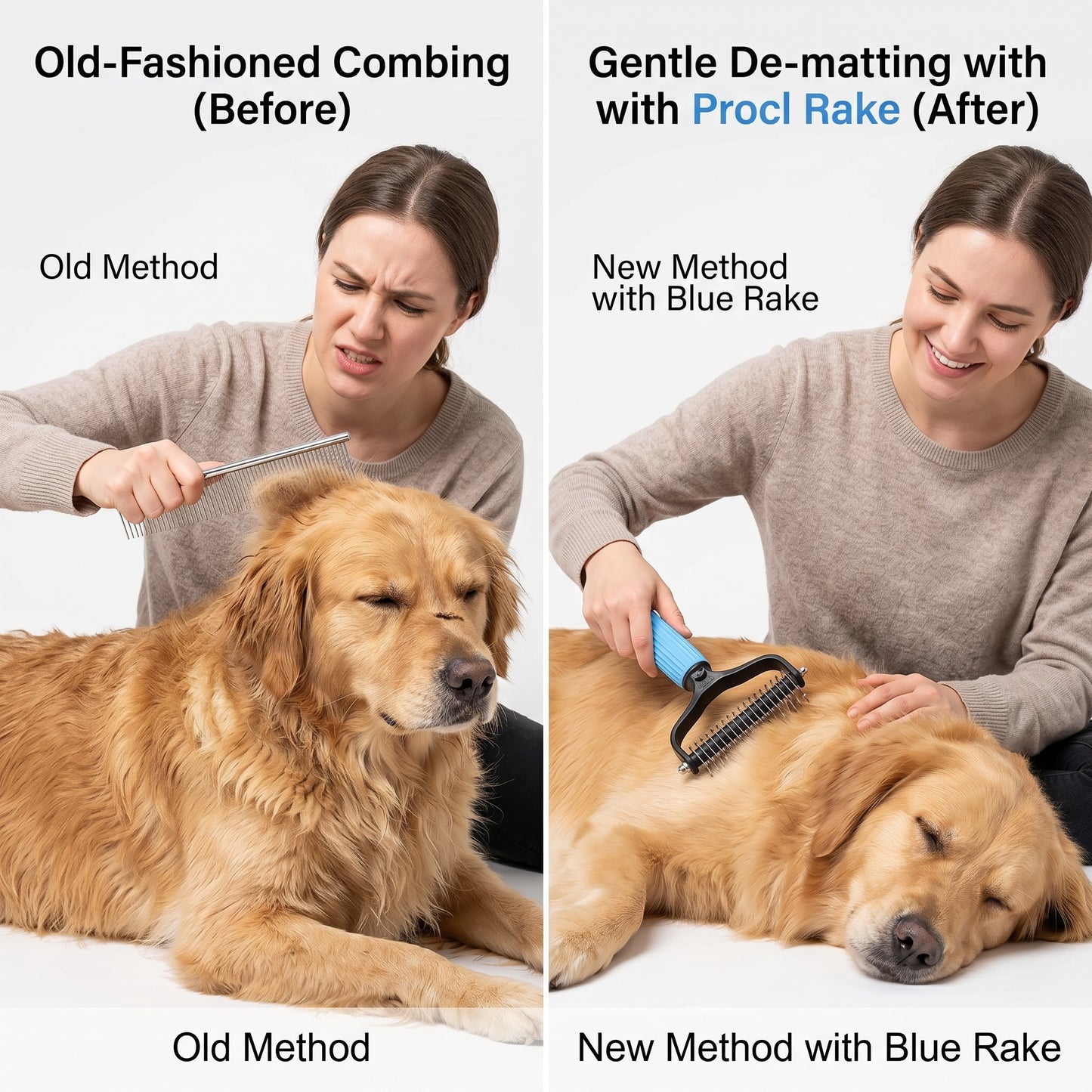 🔥HOT SALE!💯 Professional Deshedding Tool For Dogs And Cats,Shedding Removal Easy to Use Essential Grooming-8SA8