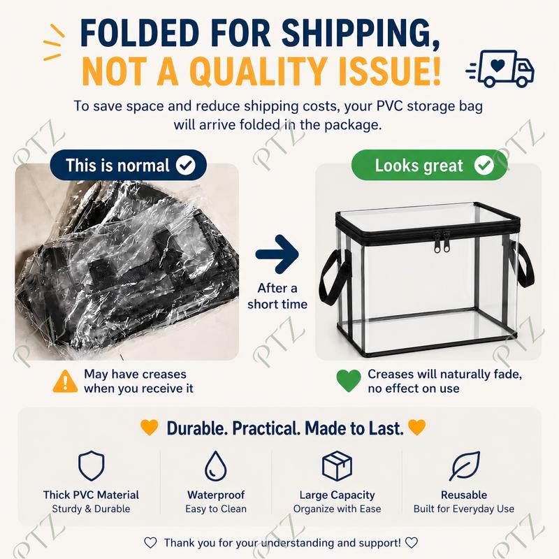 ✨Large Clear Thick Plastic Storage Box with Hinged Lid🛒|Heavy-Duty Durable High Capacity Organizer, Perfect for Home, Camping, Travel, Attic and Moving💪-8HJ9