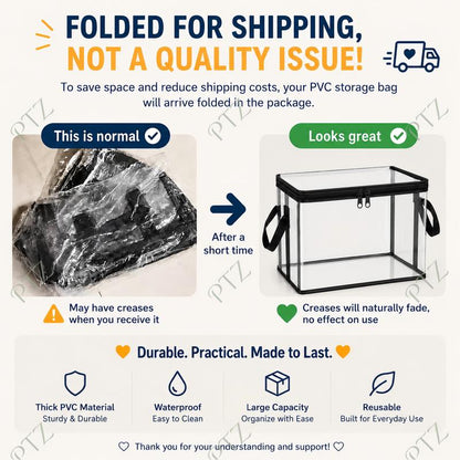 ✨Large Clear Thick Plastic Storage Box with Hinged Lid🛒|Heavy-Duty Durable High Capacity Organizer, Perfect for Home, Camping, Travel, Attic and Moving💪-8HJ9