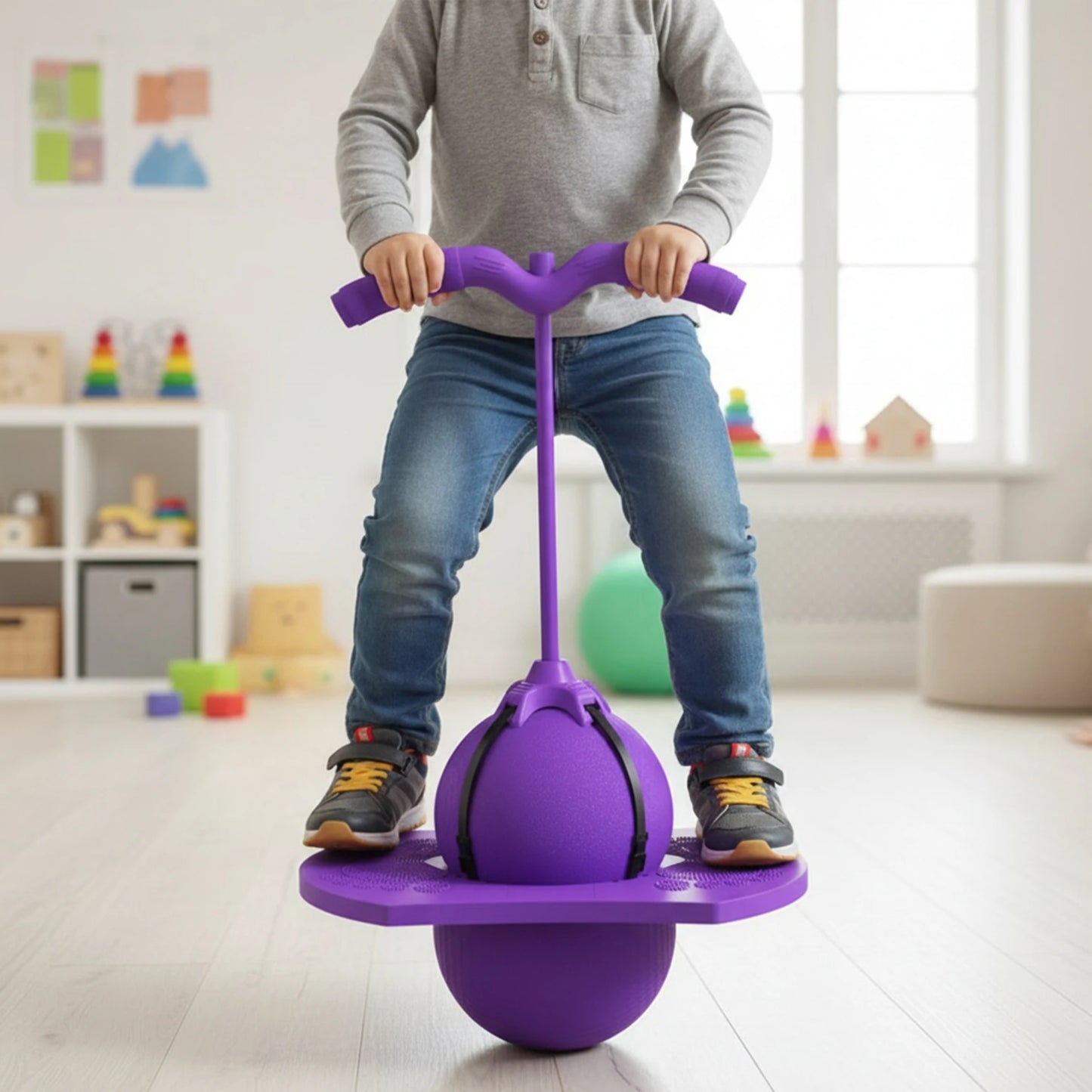 🤩Fun Sport Gift Kids Balance Jumping Play Ball For Children✨|Keep Kids Away From Screen Time, Enjoy Outdoor Sports💪-8HJ9