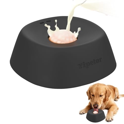 Rolling Ball Slow Feeder Dog Bowl for Liquid Treats & Bone Broth -8RH7