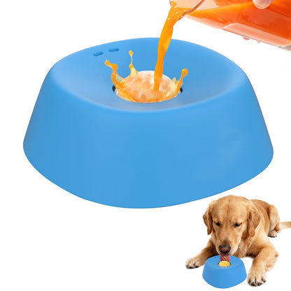 Rolling Ball Slow Feeder Dog Bowl for Liquid Treats & Bone Broth -8RH7