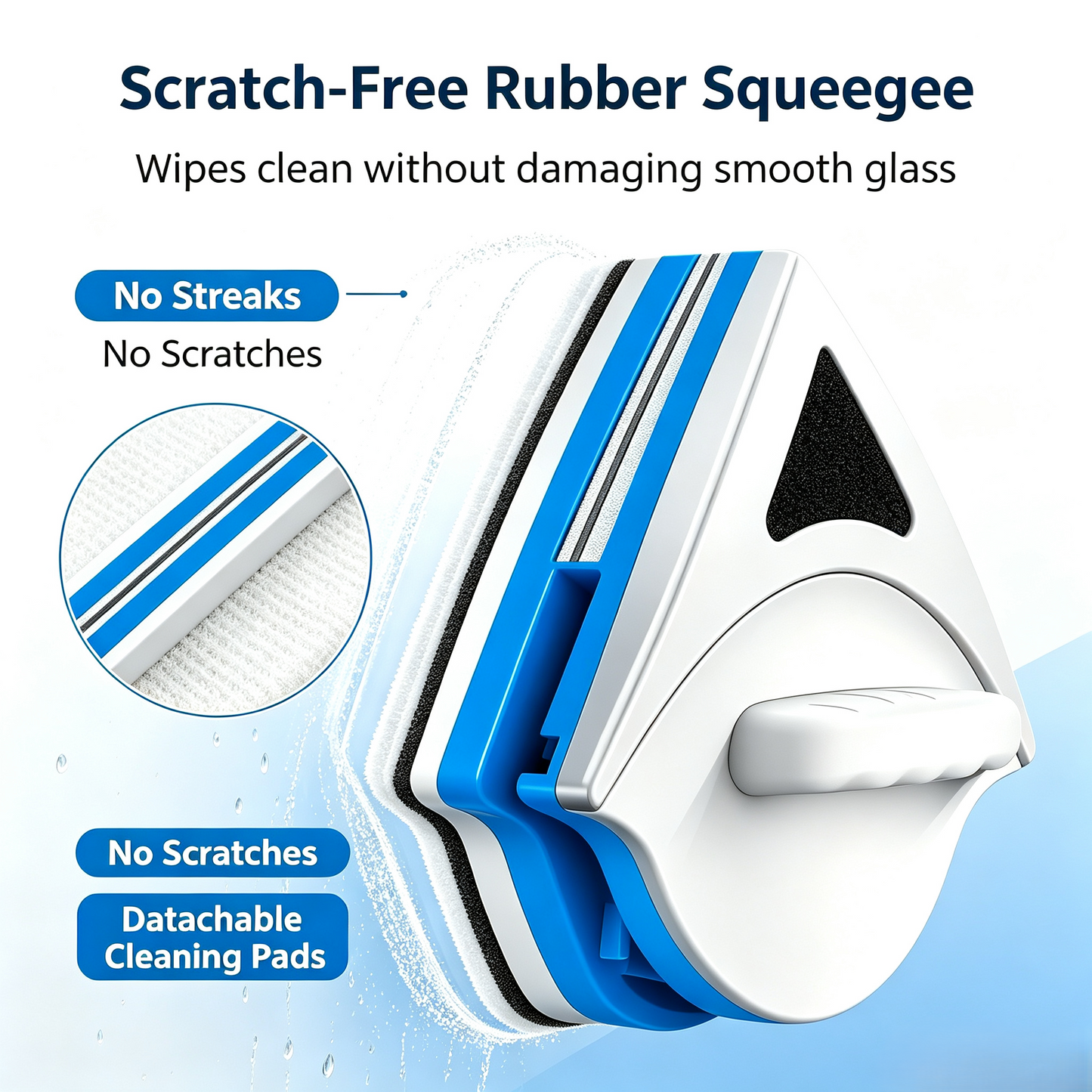 Dual-Sided Magnetic Window Cleaner | Clean Inside & Outside Glass In One Swipe, Safe High-Rise Wiper with Anti-Drop Rope-8HJ9