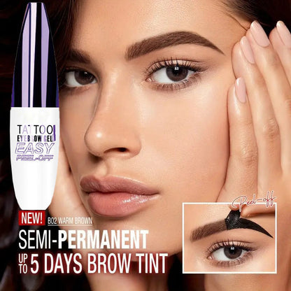 🔥Hot  | 30k+ Sold✅🎨Easy Peel-Off Eyebrow,Gel- &Sweatproof, Long-Lasting Black or Brown TattooTint- Enjoy easy eyebrow styling-8SA8