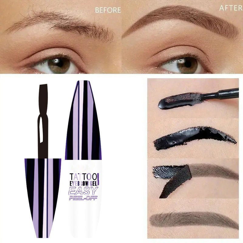 🔥Hot  | 30k+ Sold✅🎨Easy Peel-Off Eyebrow,Gel- &Sweatproof, Long-Lasting Black or Brown TattooTint- Enjoy easy eyebrow styling-8SA8