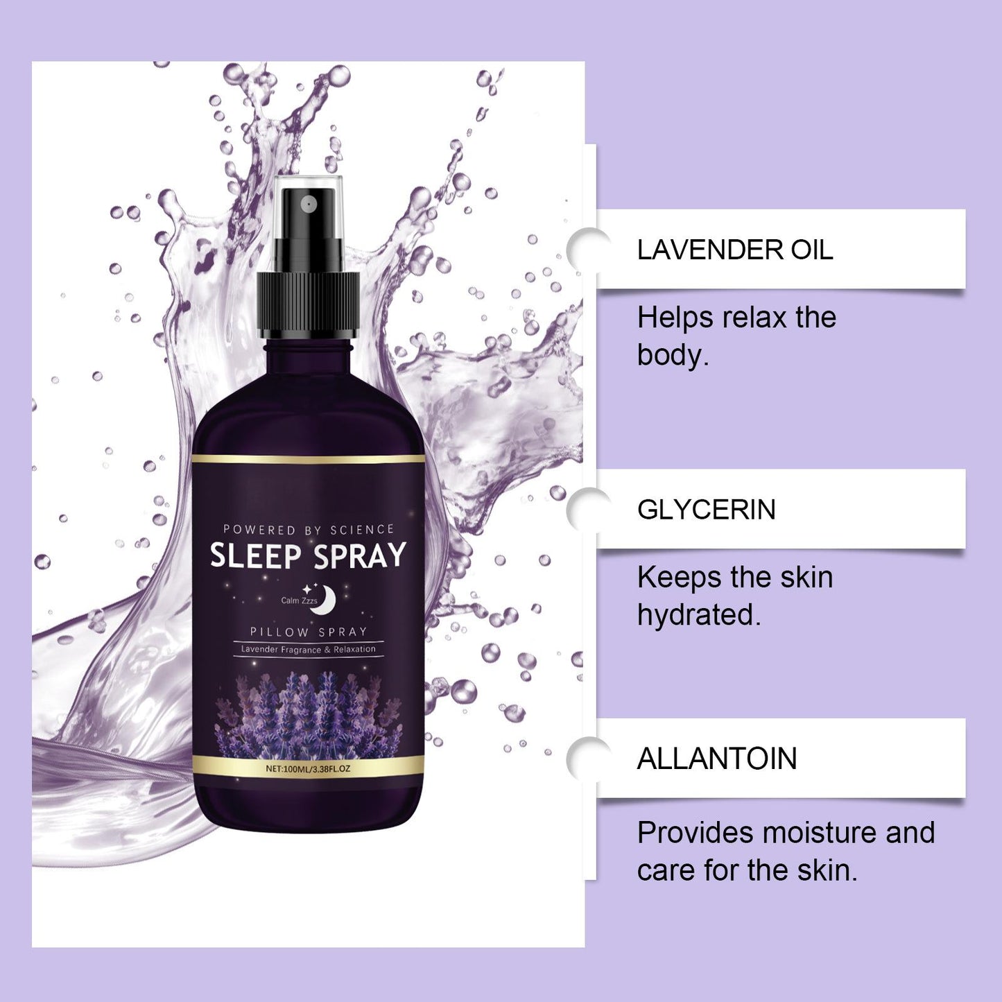 🌿Night Calm Mist🟣Lavender Sleep Spray-8JX3