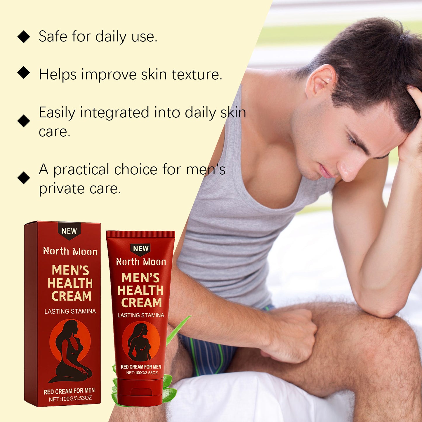 North Moon Cream for Men | Increase your penis size by up to 4.5 cm in just 7 days!-8JX3