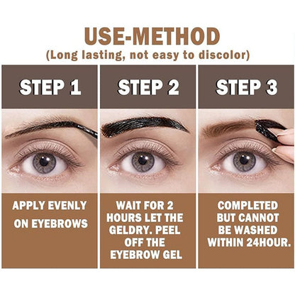 🔥Hot  | 30k+ Sold✅🎨Easy Peel-Off Eyebrow,Gel- &Sweatproof, Long-Lasting Black or Brown TattooTint- Enjoy easy eyebrow styling-8SA8