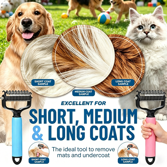 💯🐱Flash Sale!🐶 Professional Deshedding Tool For Dogs And Cats,Shedding Removal Easy to Use Essential Grooming-8SA8