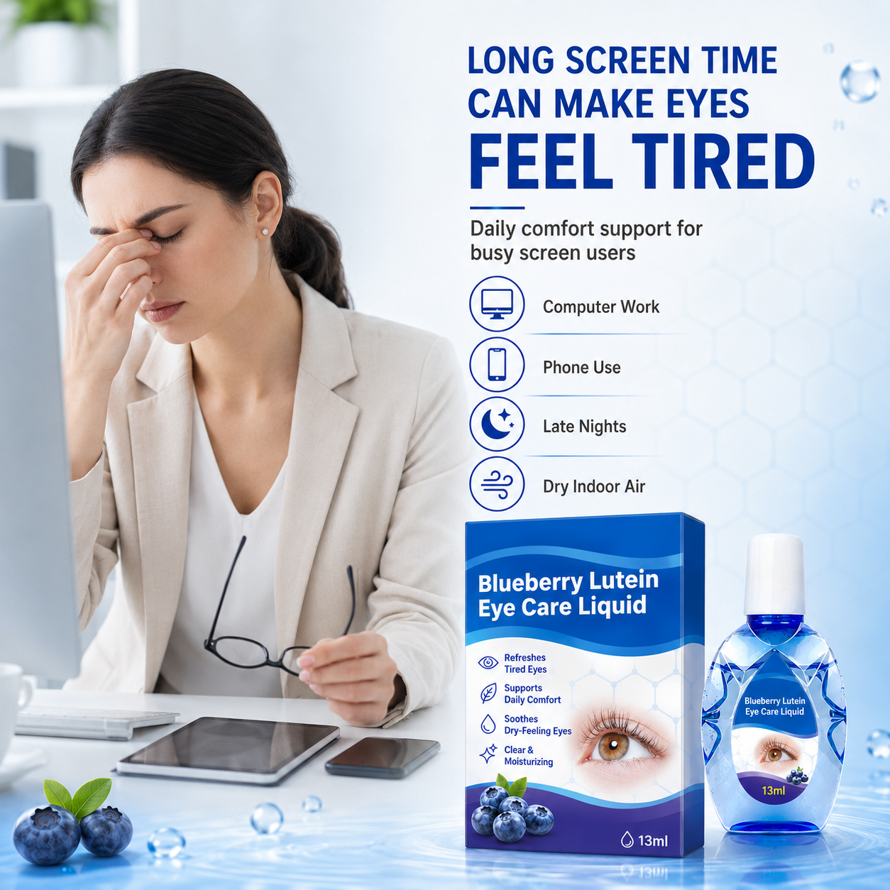 💧 Limited Time Offer 💧 Refresh Dry, Tired & Strained-Feeling Eyes | Daily Eye Comfort Liquid-8RH7