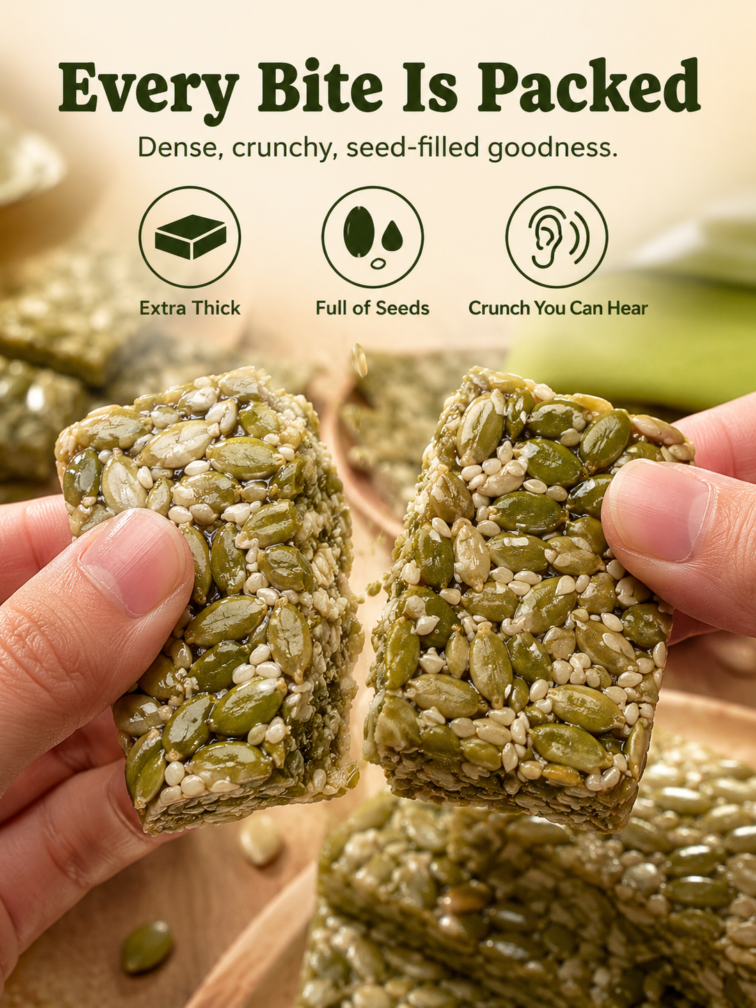Pumpkin seed brittle – naturally strengthens the kidneys and protects the bladder from the inside out-Ray
