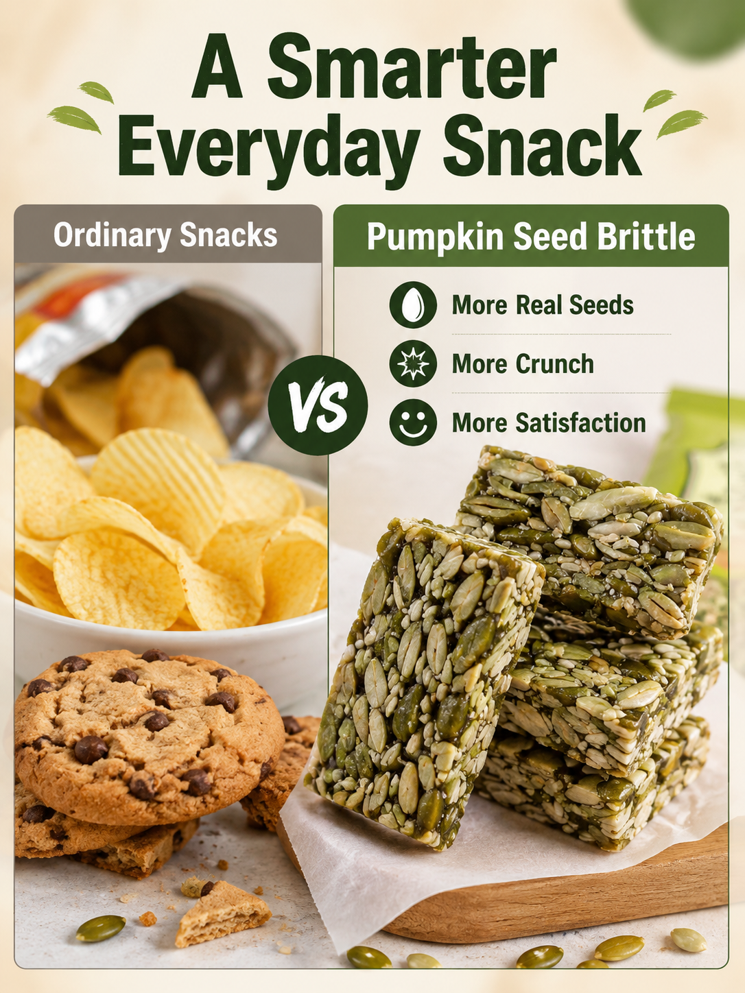 Pumpkin seed brittle – naturally strengthens the kidneys and protects the bladder from the inside out-Ray