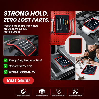 🔥 HOT SALE 50% OFF 🧲 Flexible Magnetic Tool Mat – Keep Screws, Nuts & Tools Exactly Where You Need Them-8YF7