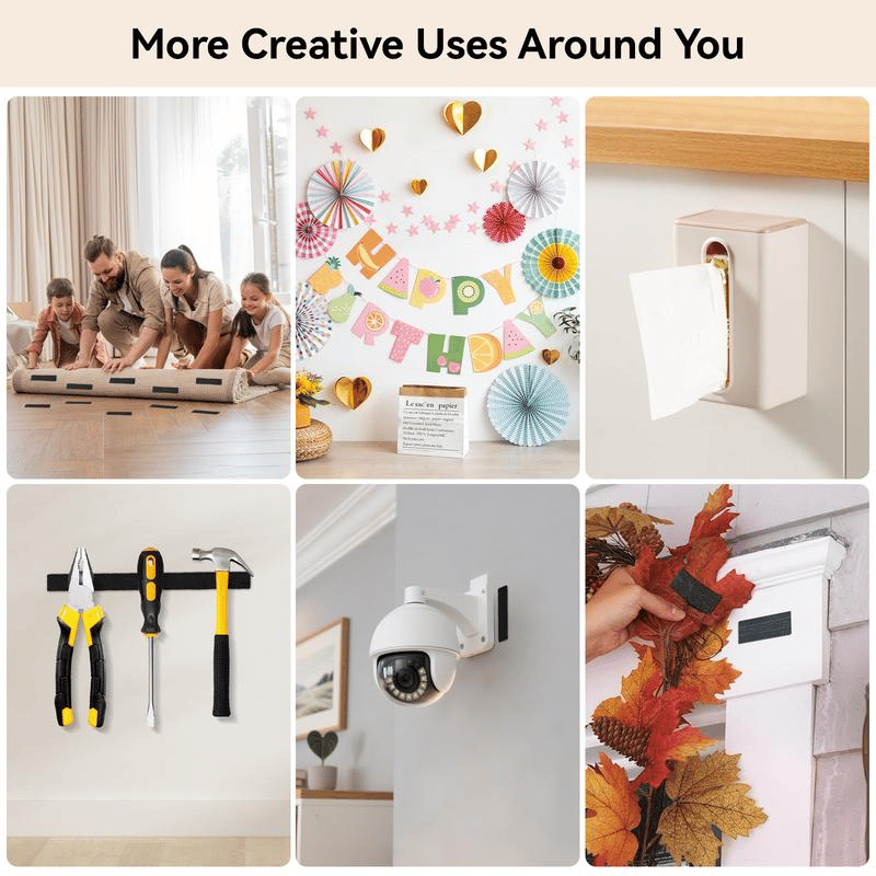 🔥 Up to 50% OFF 🛠️ Heavy-Duty Hook & Loop Adhesive Tape – Strong Double-Sided Sticky Mounting Strips-8YF7