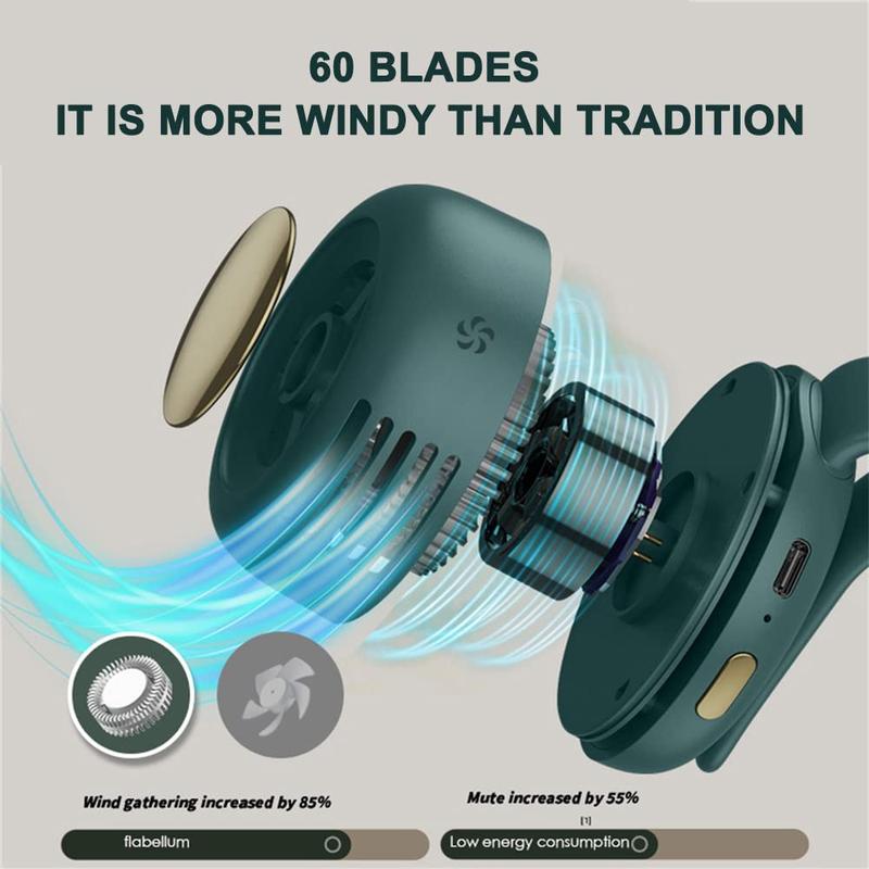 🥶 Little Whirlwind Clip Waist & Neck Fan ✨ – Hands-Free Portable Cooling Fan with Powerful Airflow-8CR5