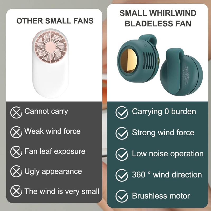 🥶 Little Whirlwind Clip Waist & Neck Fan ✨ – Hands-Free Portable Cooling Fan with Powerful Airflow-8CR5