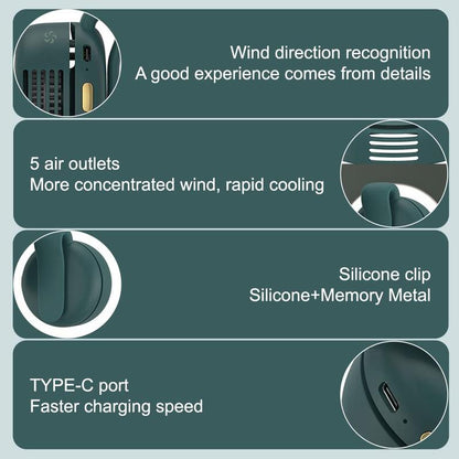 🥶 Little Whirlwind Clip Waist & Neck Fan ✨ – Hands-Free Portable Cooling Fan with Powerful Airflow-8CR5