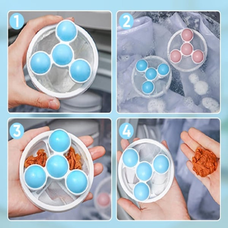 🧺 Up to 50% OFF ✨ Washing Machine Hair Catcher Filter – Floating Lint & Pet Hair Removal Laundry Ball-8YF7