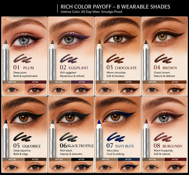 ✨⌚️24HR Waterproof Eyeliner Pencil💄– Smudge-Proof, Long-Lasting & Ultra-Smooth Precision Liner-8CR5
