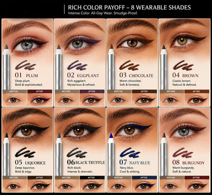 ✨⌚️24HR Waterproof Eyeliner Pencil💄– Smudge-Proof, Long-Lasting & Ultra-Smooth Precision Liner-8CR5